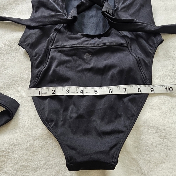 Fabletics Black Lace-Up Racerback One Piece Swimsuit XS - Picture 10 of 12